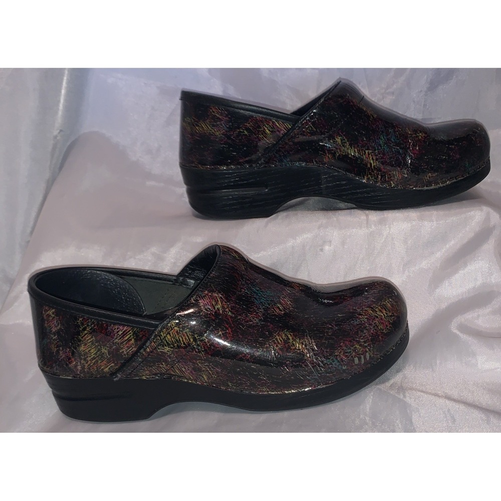 Dansko Patent Leather Rainbow Clogs 40 (9.5 - 10) - Picture 2 of 9